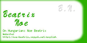 beatrix noe business card